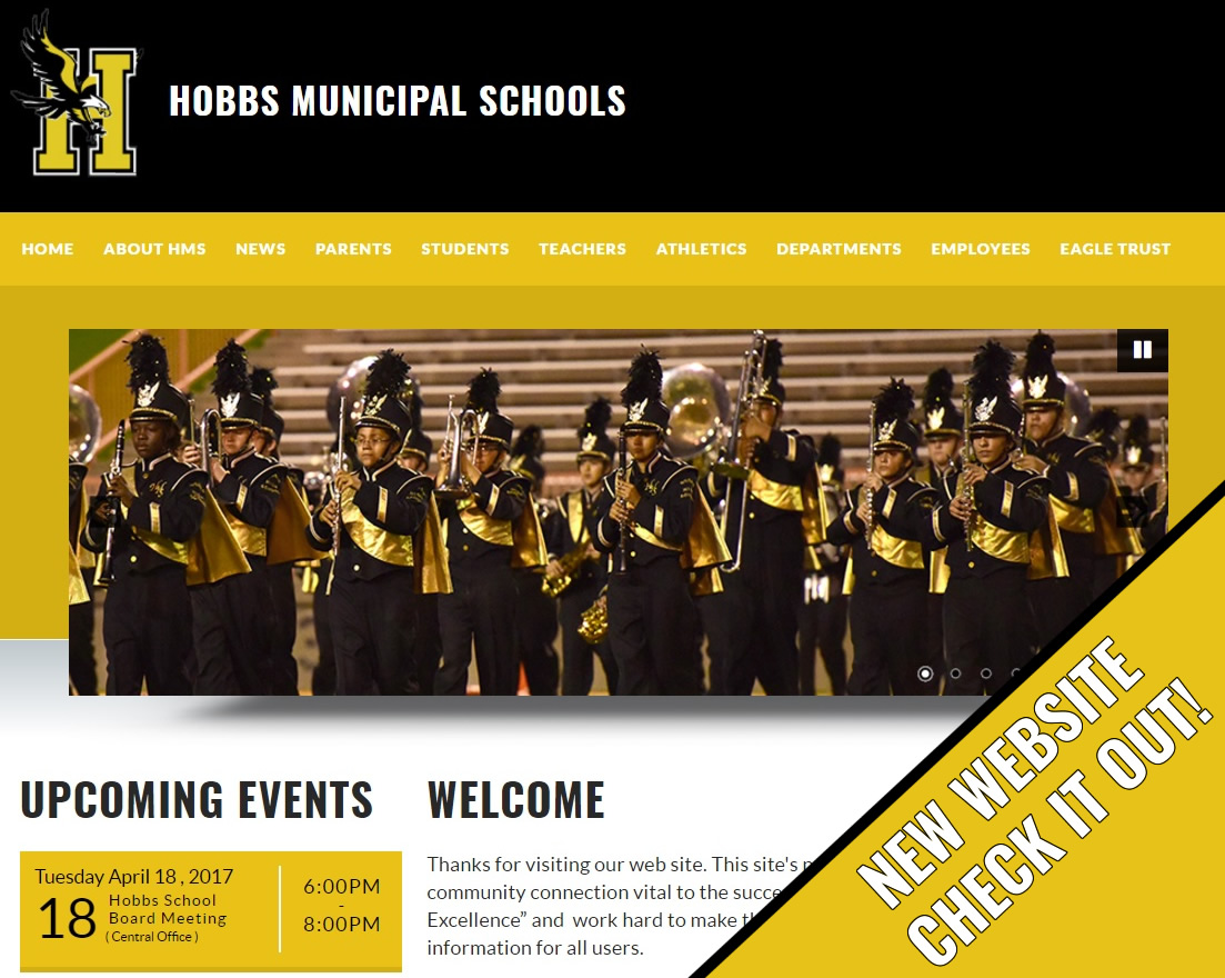 front of web page